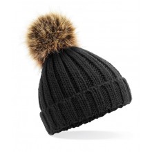 Infant Faux Fur Pom Pom Chunky Beanie B412A